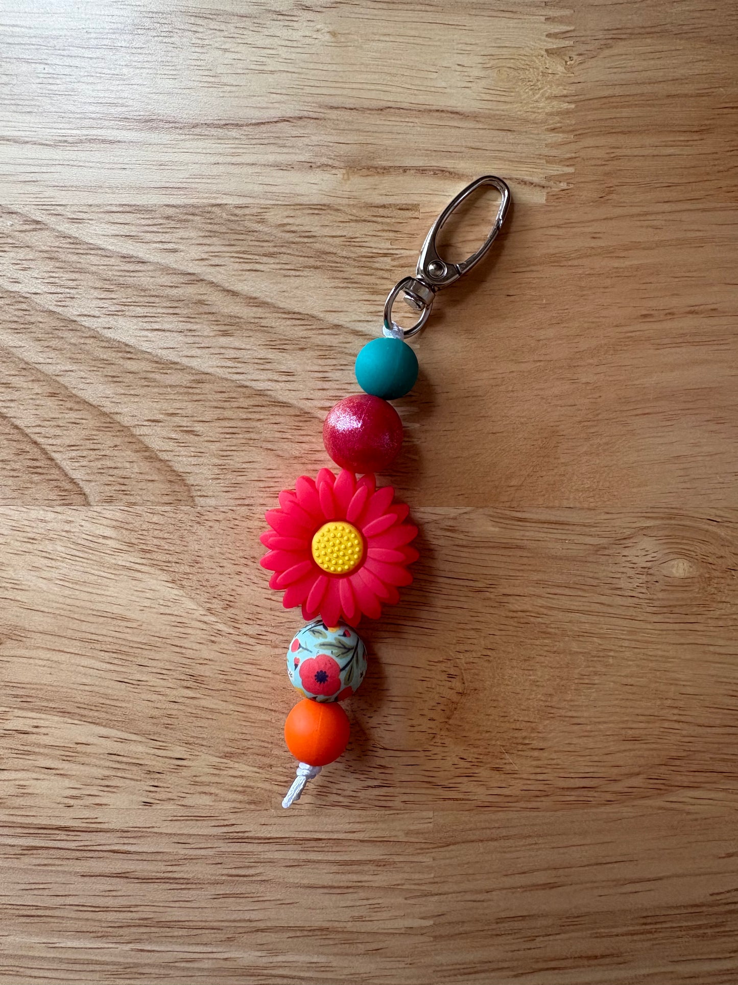Red Sunflower Keychain