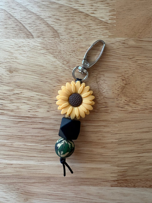 Sunflower Camo Keychain
