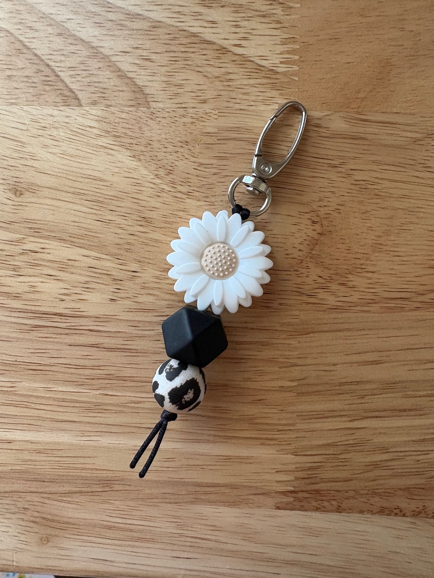 Sunflower Leopard Keychain